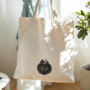 Tote Bag Tampon Nature Monogramme   Nom personnalisé