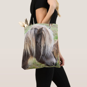 Tote Bag Tan Coloré Shetland Pony,