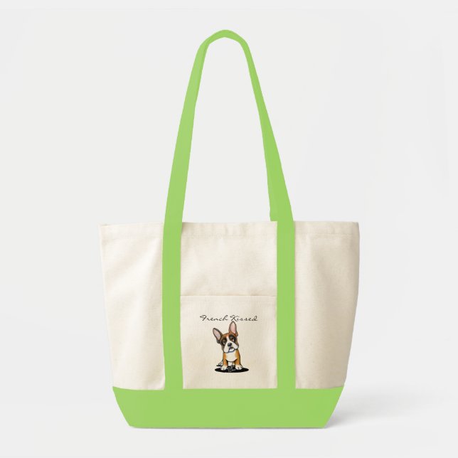 Tote Bag Tan Frenchie French Kissed Fourre-tout (Devant)