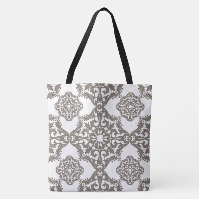 Tote Bag Tan Medallion Designer Fourre-tout (Devant)