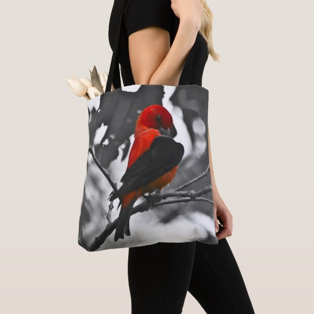 Tote Bag Tangara écarlate mâle (De près)