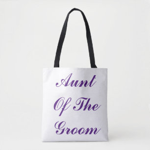 Tote Bag Tante Du Groom Mariage Élégant Et Violet Élégant