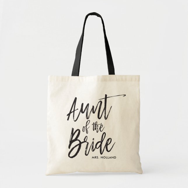 Tote Bag Tante du mariage fait sur commande de style de (Devant)