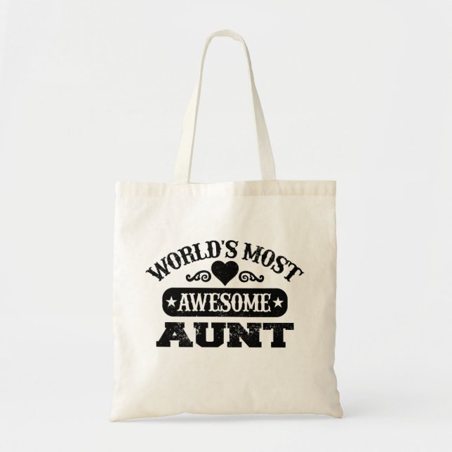 Tote Bag Tante la plus géniale du monde (Devant)