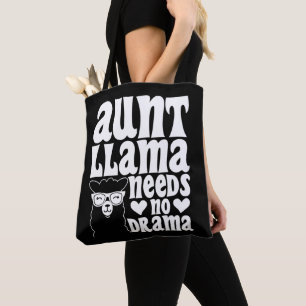Tote Bag Tante Llama N'A Pas Besoin De Drama Tante Annivers