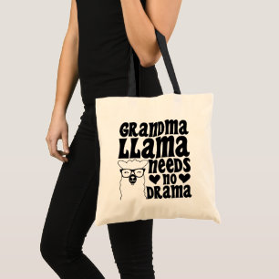 Tote Bag Tante Llama N'A Pas Besoin De Drama Tante Typograp