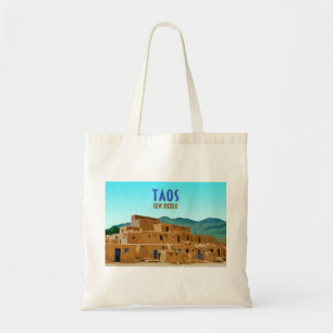 Tote Bag Taos Pueblos Nouveau-Mexique Vintage