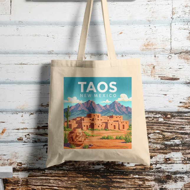 Tote Bag Taos vintage Nouveau-Mexique (Créateur téléchargé)