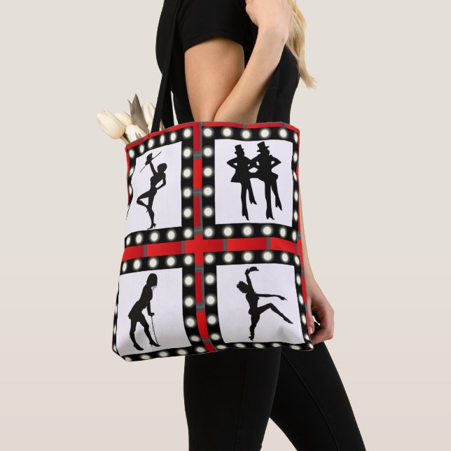 Tote Bag Tap Jazz Danseurs Broadway Silhouettes Avec Marque (De près)