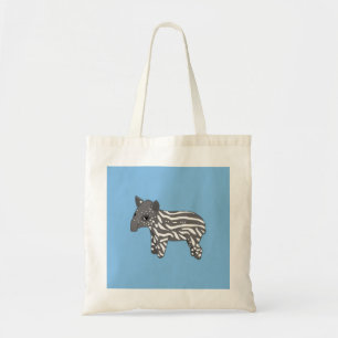 Tote Bag tapir de bébé bleu