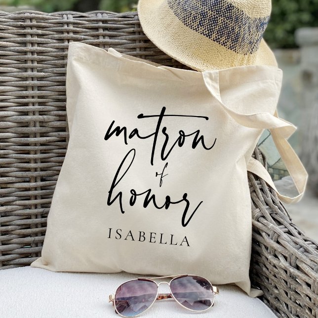 Tote Bag Tapis de calligraphie témoin de mariage chic cadea (Créateur téléchargé)