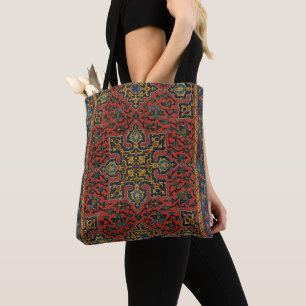 Tote Bag Tapis Persan Rouge Bleu Classique