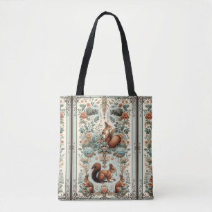 Tote Bag Tapisserie d'écureuil de la forêt victorienne