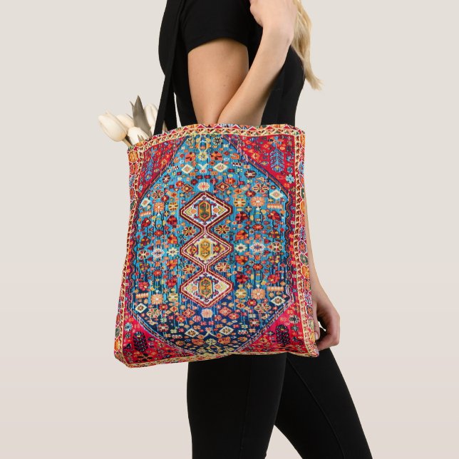 Tote Bag Tapisserie intemporelle : Patrimoine marocain colo (De près)