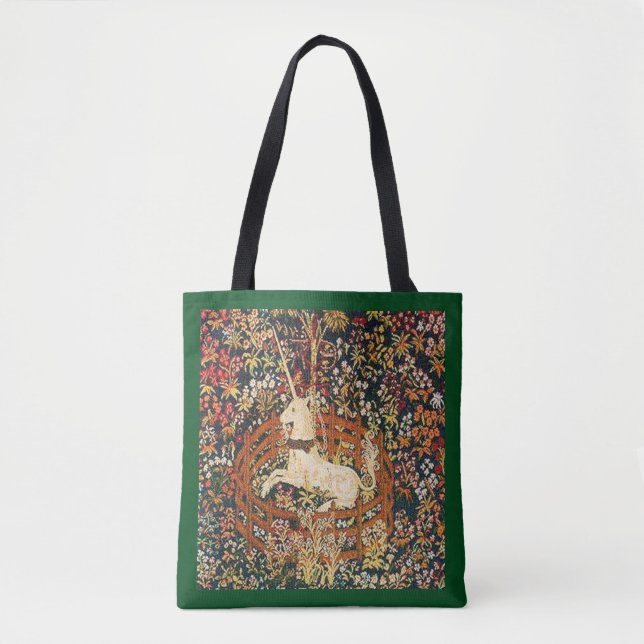 Tote Bag Tapisserie médiévale captive Unicorn (Devant)