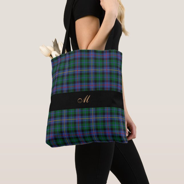 Tote Bag Tartan avec (ou sans) vos initiales (De près)