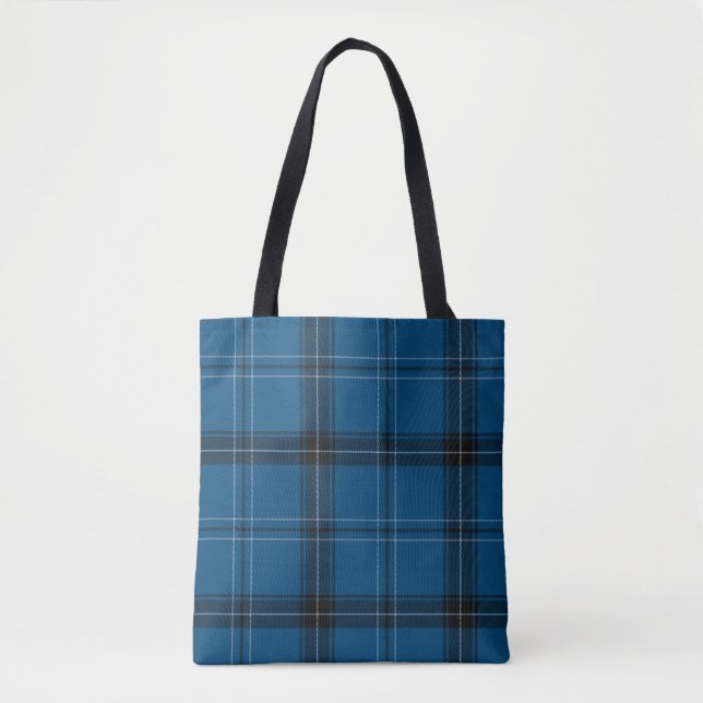 Tote Bag Tartan Bleu Ramsay Écossais (Devant)