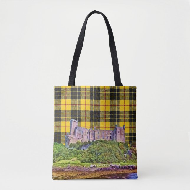 Tote Bag Tartan de noir de jaune de château de MacLeod (Devant)