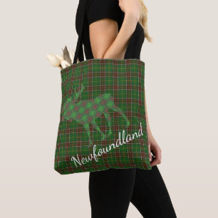 Tote Bag Tartan de Terre-Neuve dans tout le BAG d'orignal