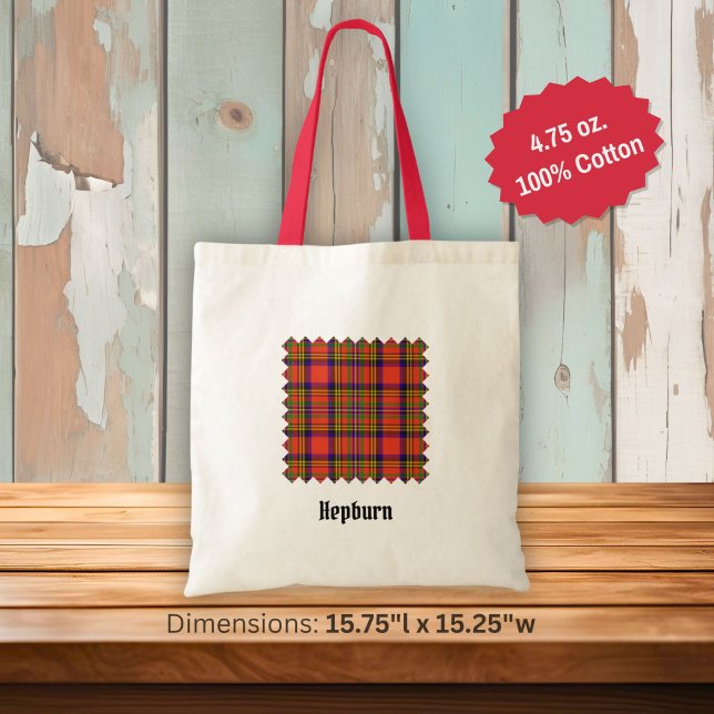 Tote Bag Tartan du clan Hepburn (Créateur téléchargé)