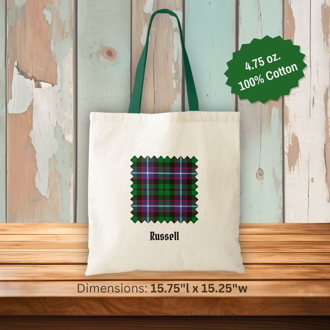 Tote Bag Tartan du clan Russell (Créateur téléchargé)