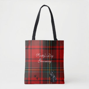 Tote Bag Tartan écossais Terrier (Scotty). Modifiable