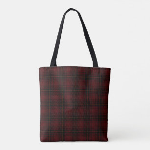 Tote Bag Tartan Plaid Motif Écossais Rouge Et Noir