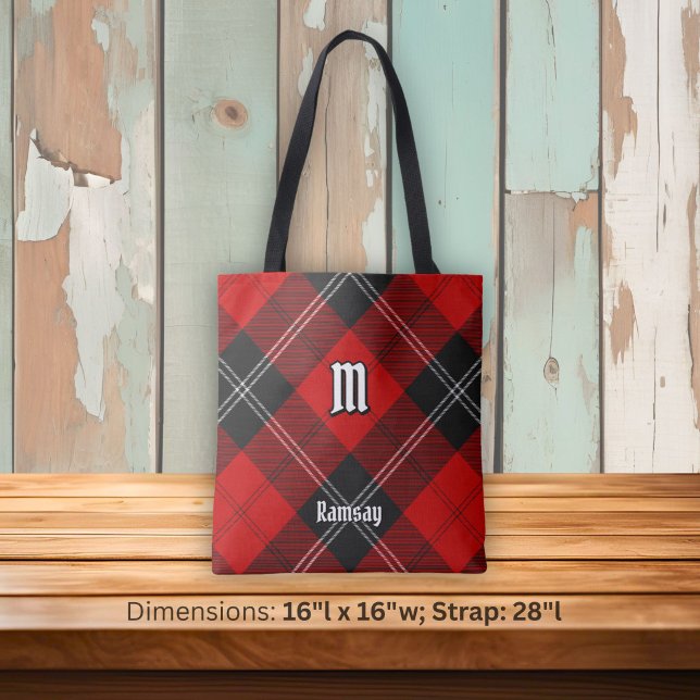 Tote Bag Tartan rouge Clan Ramsay (Créateur téléchargé)