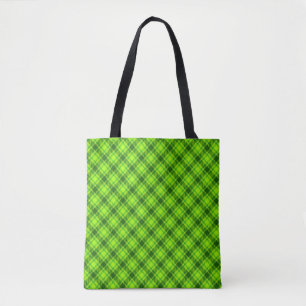 Tote Bag Tartan vert À damiers Motif plaid-57578