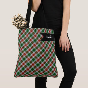 Tote Bag Tartan vert et marine régional Loch Lomond