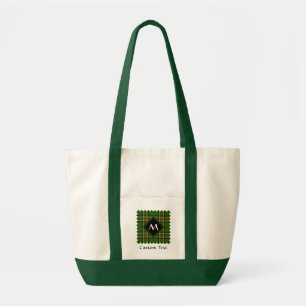 Tote Bag Tartan vert, noir, rouge et blanc