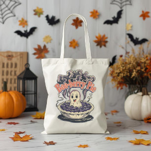 Tote Bag Tarte aux Bois Drôle Halloween Blueberry Pun