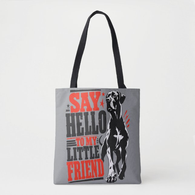 Tote Bag Tasche Doggenmotiv Petit Ami (Devant)