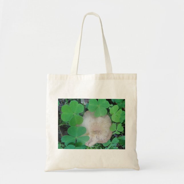 Tote Bag Tasche Pilz mit Kleeblattkranz (Devant)