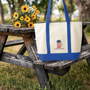 Tote Bag Tasse à bière personnalisée avec drapeau américain