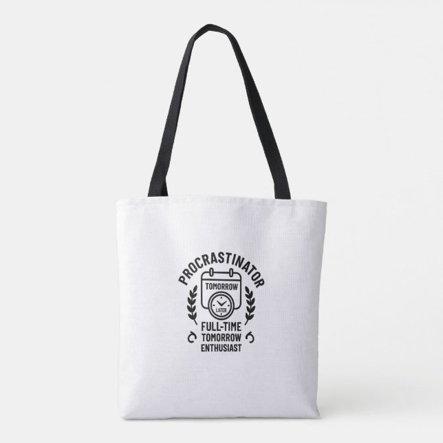 Tote Bag Tasse de procrastinateur (Dos)