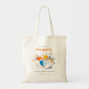 Tote Bag Tasse de thé florale moderne pour la fête de maria