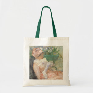 Tote Bag Tasse de thé par Mary Cassatt, Impressionnisme Vin