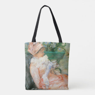 Tote Bag Tasse de thé par Mary Cassatt, Impressionnisme Vin
