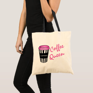 Tote Bag Tasse rayée personnalisée Fourre-tout de la Reine