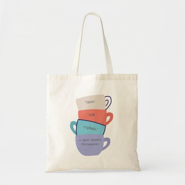 Tote Bag Tasses Jane Austen (Devant)