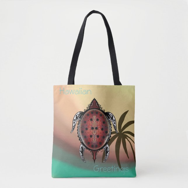 Tote Bag Tatouage de Fantasy Turtle (Devant)