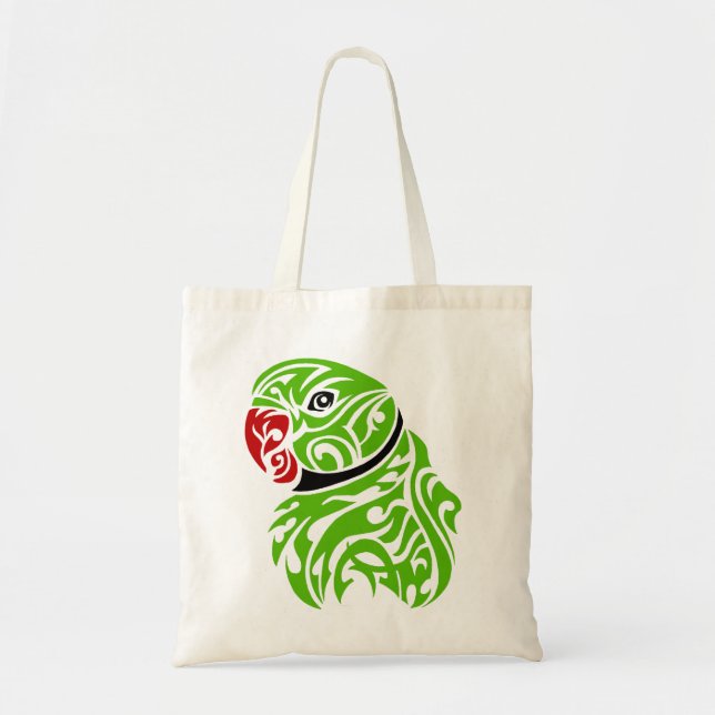 Tote Bag Tatouage vert de perroquet de ringneck (Devant)