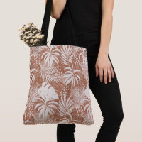 Taupe de Rose Feuille Palm blanc