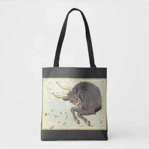 Tote Bag Taureau, Constellation Vintage Urania's Mirror