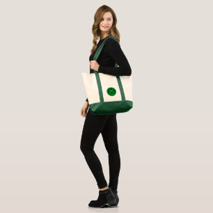 Tote Bag Taureau Symbole du zodiaque Contraste vert