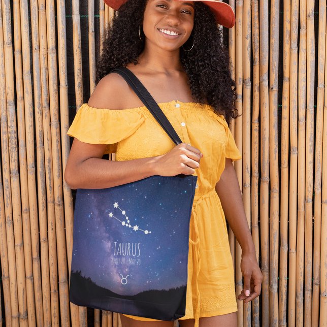 Tote Bag Taurus | Constellation Zodiaque personnalisée (Créateur téléchargé)