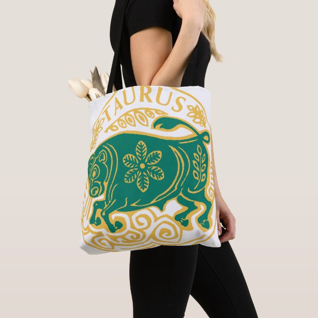 Tote Bag Taurus Signe du zodiaque sur un (De près)