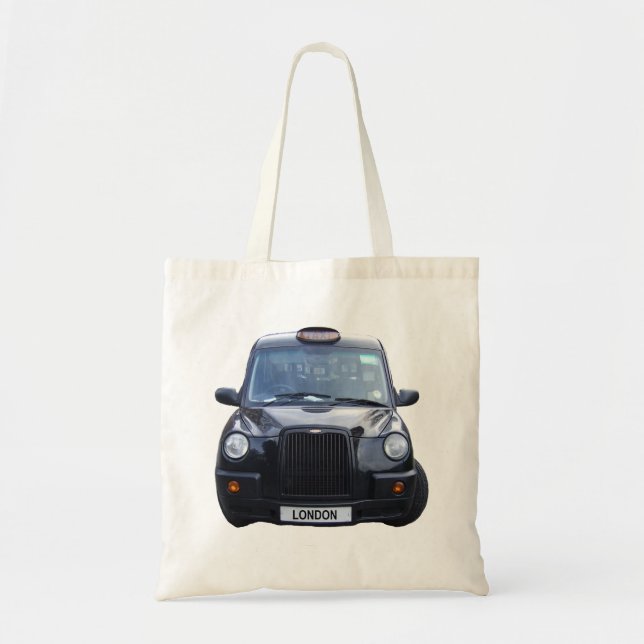 Tote Bag Taxi noir de Londres (Devant)