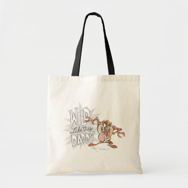 Tote Bag TAZ™| Sauvage comme mon papa (Devant)